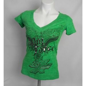 John Force T-Shirt -Next Level 15X Funny Car Drag Racing Chairmanship Green Rare